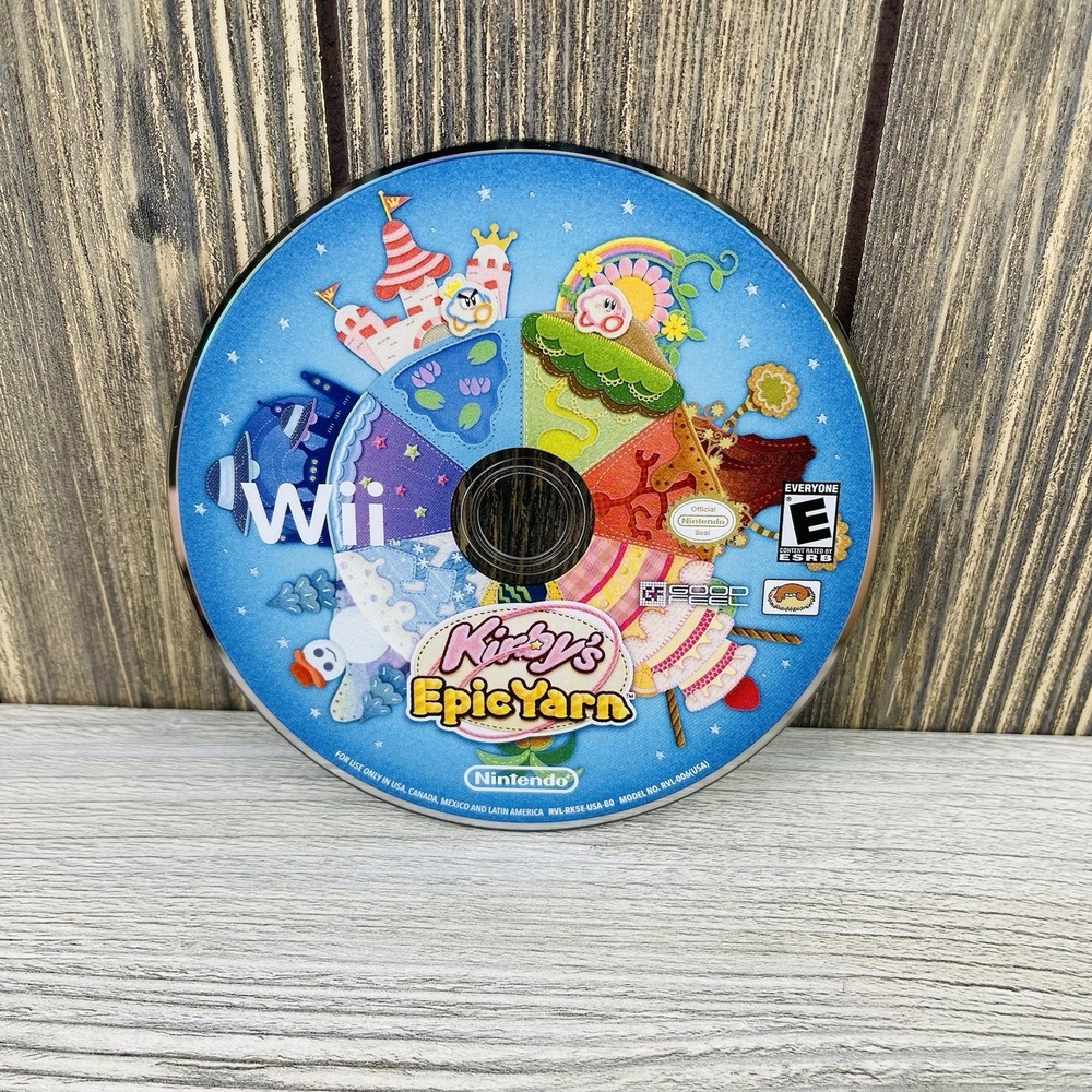 Kirby's Epic Yarn (Nintendo Wii, 2010) (Disc Only) Tested Working